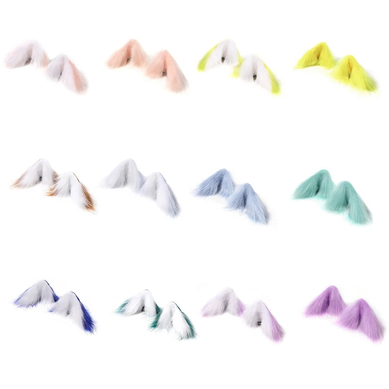 

Plush for Cat Ears Haipin Animal Hair Barrette Furry Ears Hair Clip Bangs Side