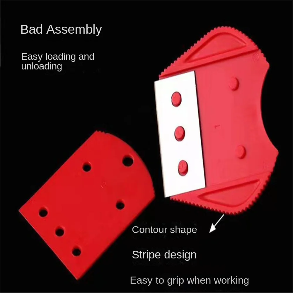 

Plastic Painting Scraper Holder Three-hole Razor Blade For Iphone Digitizer Lcd Display Screen Glue Cleaning Tool Double-sided