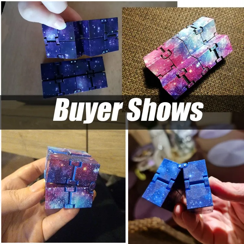 별이 빛나는 하늘 인피니티 매직 큐브 사각형 퍼즐 장난감, 스트레스 해소 핸드 게임, 4 코너 미로 장난감, 어린이 성인 감압