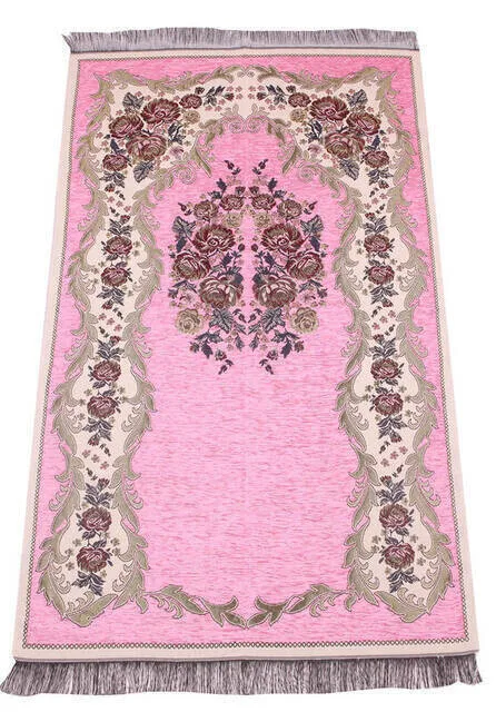 

Lux Gülce Chenille Prayer Rug 0260 Pink Muslim Islam Sheet Prayer Mat Holy Quraan Islamic Mats