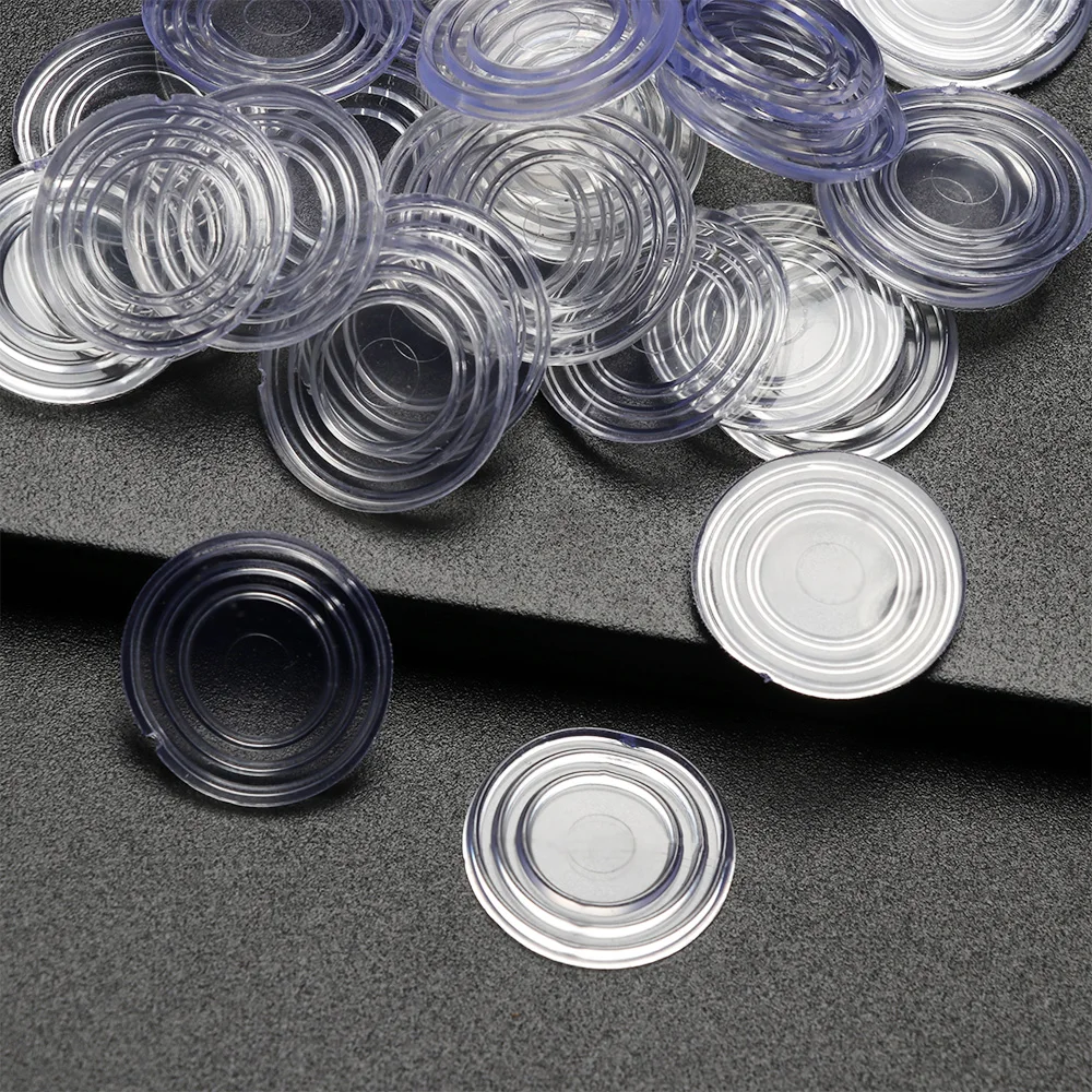 Round Shape Glass Table Non-Slip Soft Grip Pad Transparent Silicon Soft Rubber Fixed Tempered Glass Furniture Accessories 50Pcs