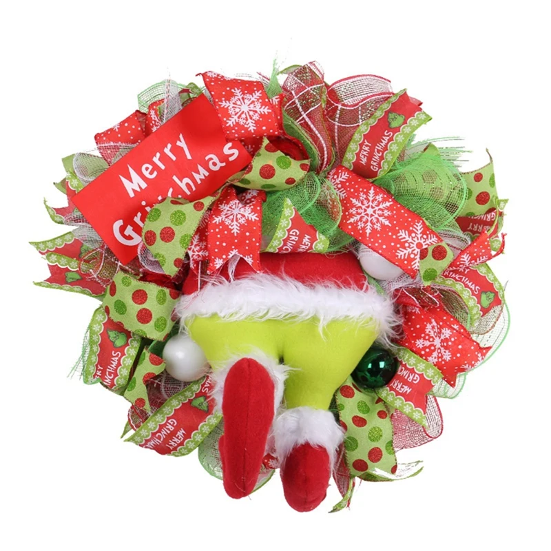 

Christmas Wreath Party Decor For Front Door, For Farmhouse Window Wall Fireplaces Porch