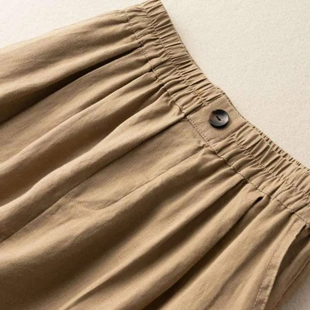 

Женские шорты с эластичным поясом, женские плиссированные шорты до колена в стиле ретро с эластичным поясом, стильные удобные спортивные шорты