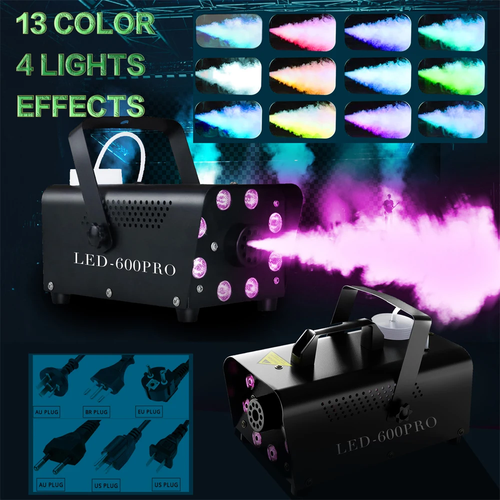 Newest Mini Disco Fog Machine with Timer Wireless Smoke Generator for Halloween Holiday 500W Dj Disco Stage Indoor Smoke Machine 6