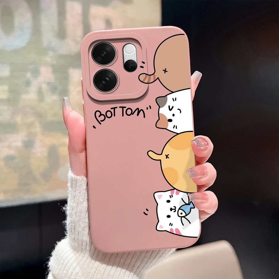 Brilliant Flower Kitten Anti-Drop Liquid Silicone Case