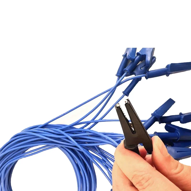 Heltec 16awg silicone wire blue wire with crocodile clip 1M 25 pieces Battery balancer test cable - 2
