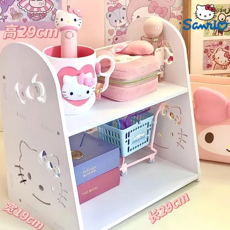 

Sanrio Kawaii My Melody Kuromi Cinnamoroll Cute Room Decor Plush Cartoon Storage Bookshelf Anime Cartoon Toy Holiday Girls Gift