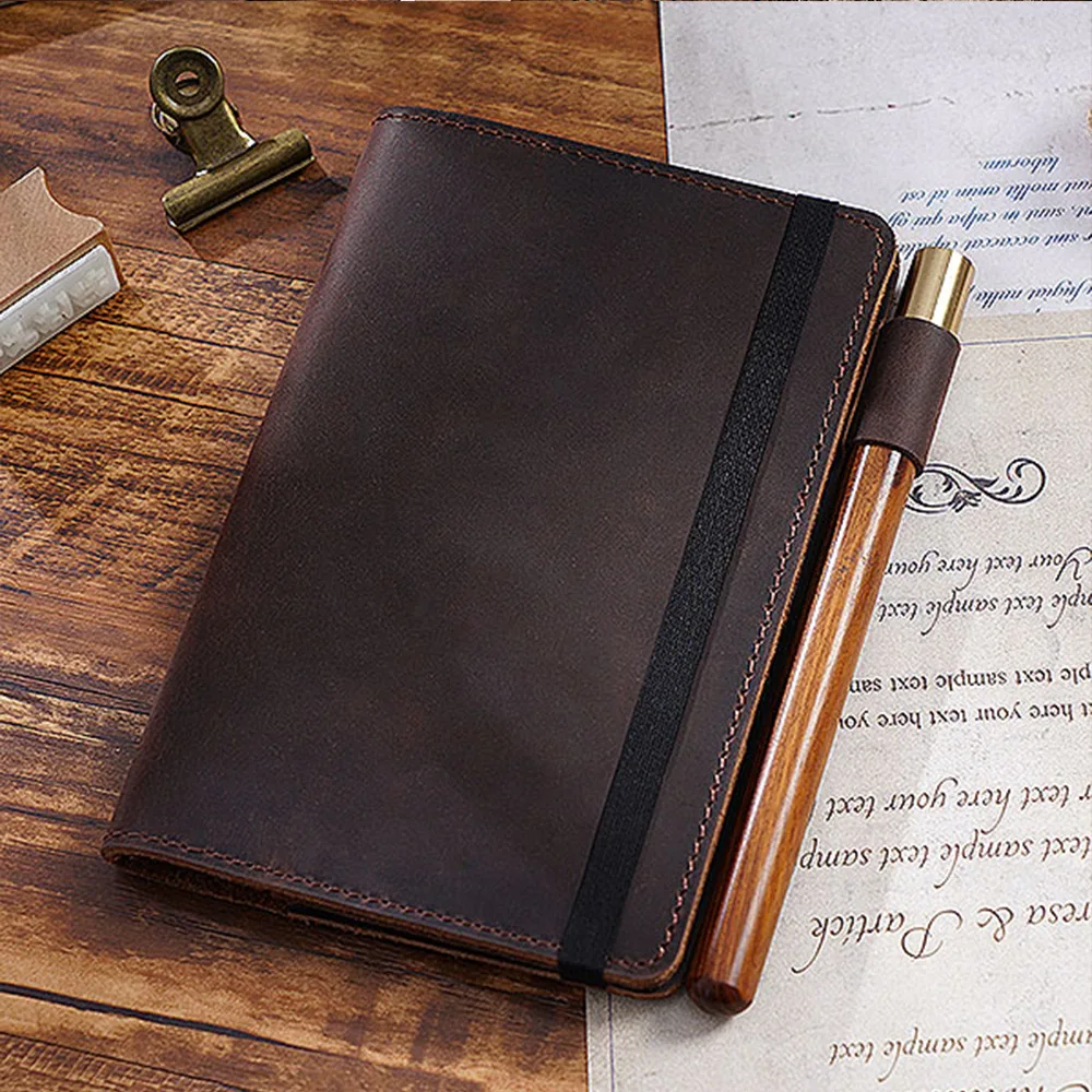 Leather Cowhide Magazine Cover Travel Notebook Diary