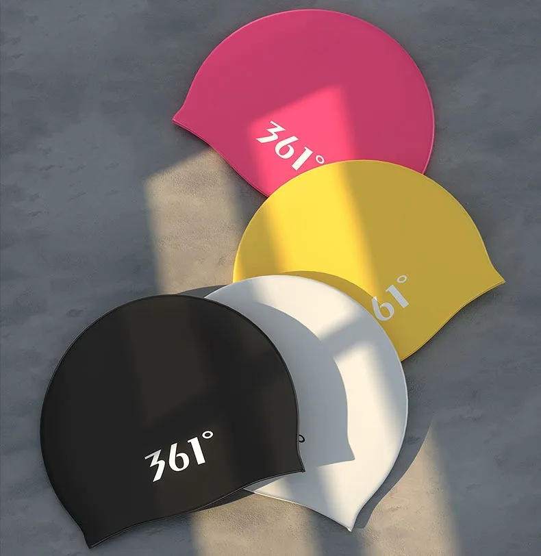 361 °Women Men Waterproof Plus Size Colorful Long Hair Water Sports High Elastic Swim Caps Bathing Beach Surfing Diving Hat
