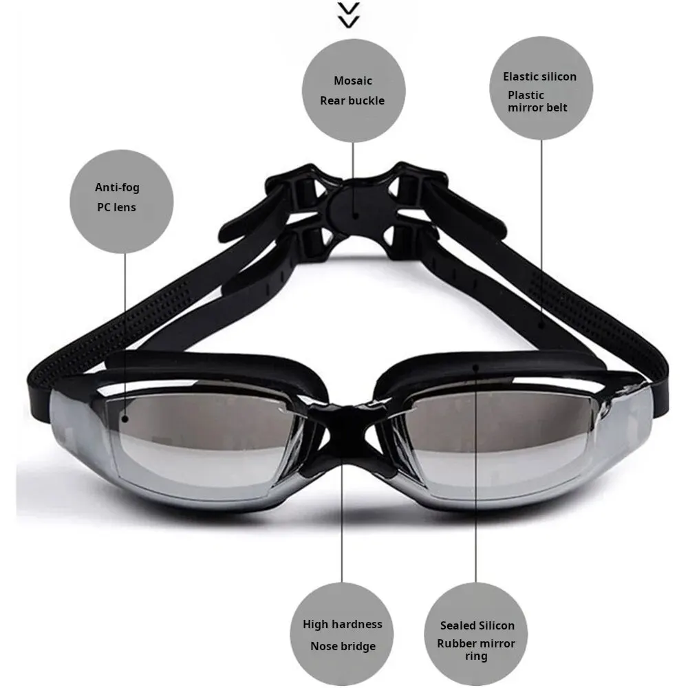 Professional Adult Anti-fog UV Protection Lens Men Women Swimming Goggles Waterproof Adjustable Silicone Swim Glasses