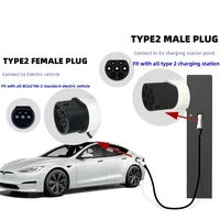 11KW and 22KW Three Phase Converter for Electric Vehicles 16A 32A EV Charger Type 2 Male Plug to Female IEC62196-2 Adapter - Image 2