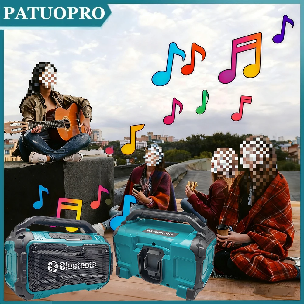 PATUOPRO wireless bluetooth speaker portable USB outdoor home leisure entertainment equipment dual channel stereo subwoofer speaker