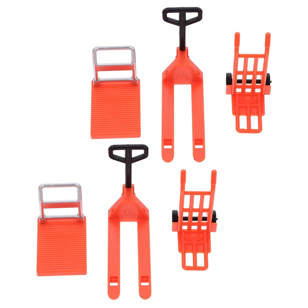 

Дорожная Баррикада, игрушки, миниатюрная ручная тележка, модель маленького грузовика, тележка, вилочный погрузчик