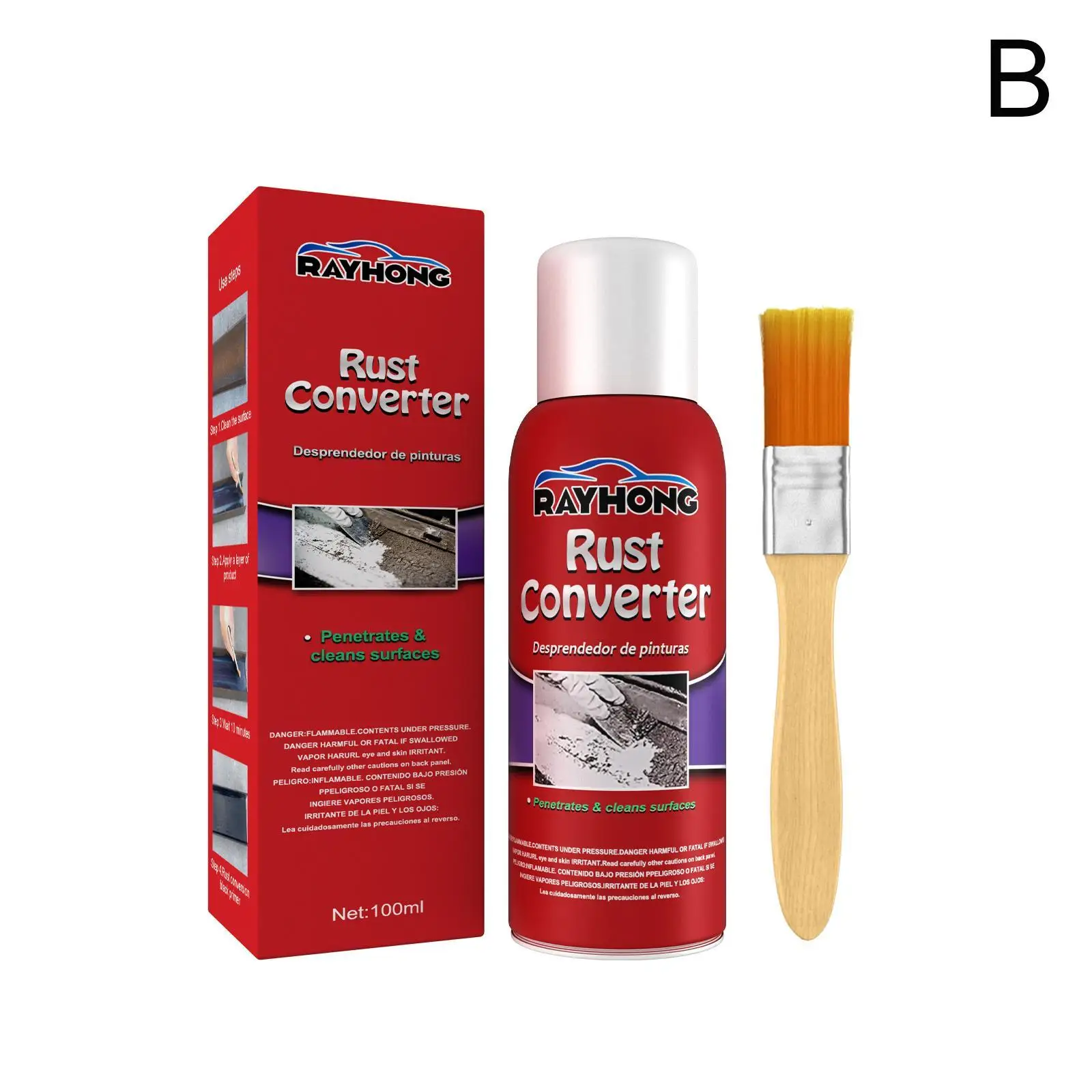 100ML Car AntiRust Chassis Rust Converter WaterBased Primer Metal