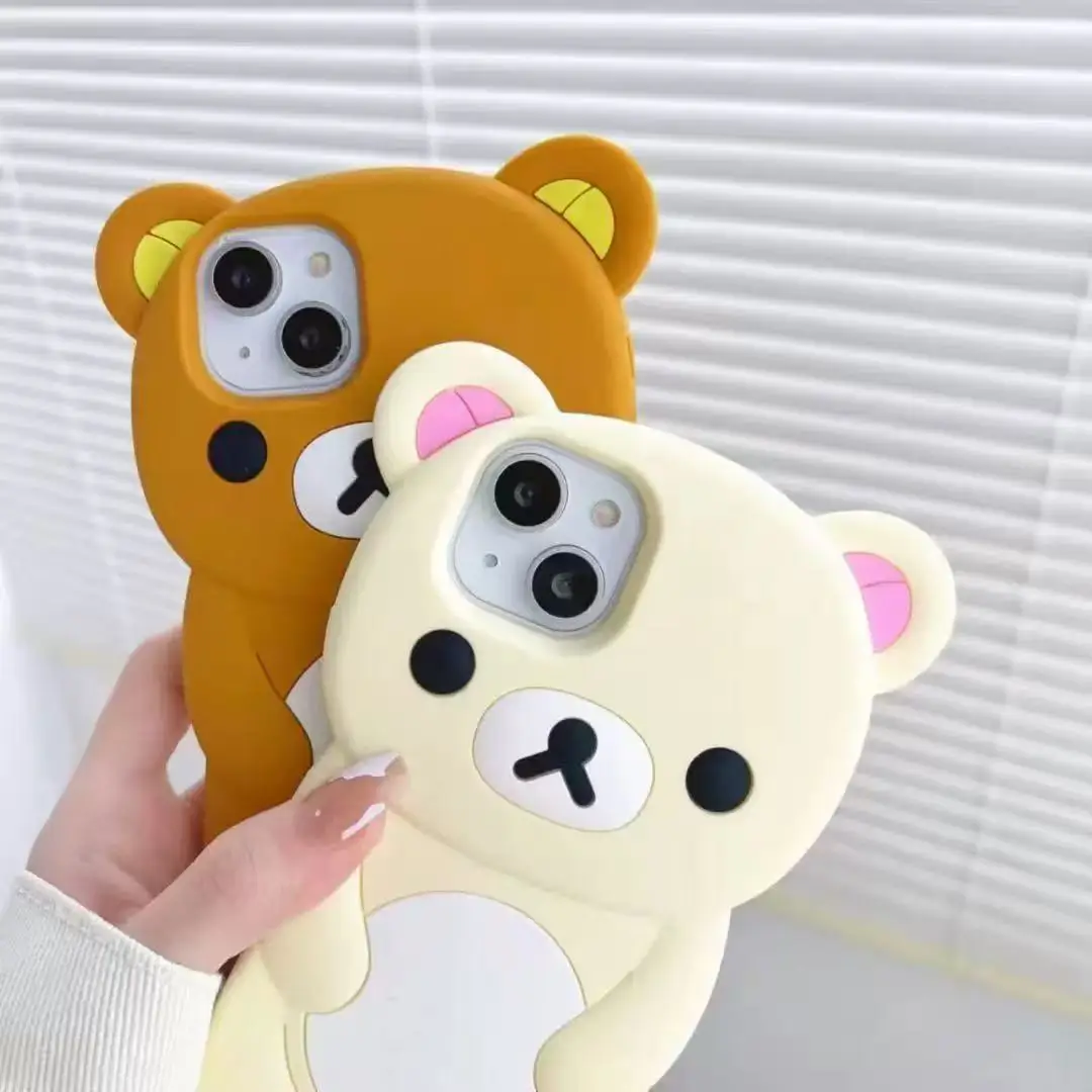 3D Cartoon Cute Bear Soft Silicone Phone Case Cover
