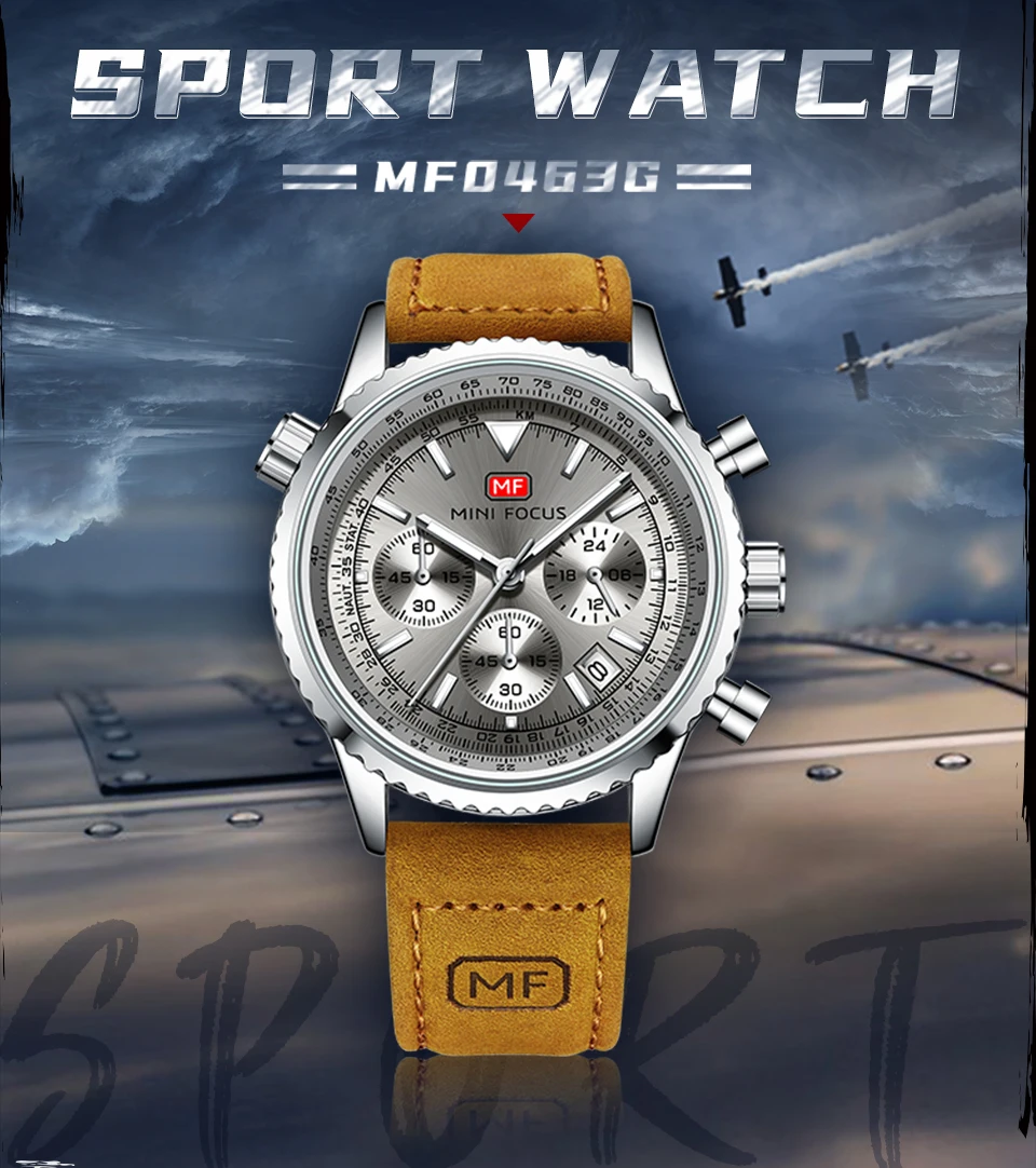 MINI FOCUS Quartz Watch for Men Waterproof_voghion.com