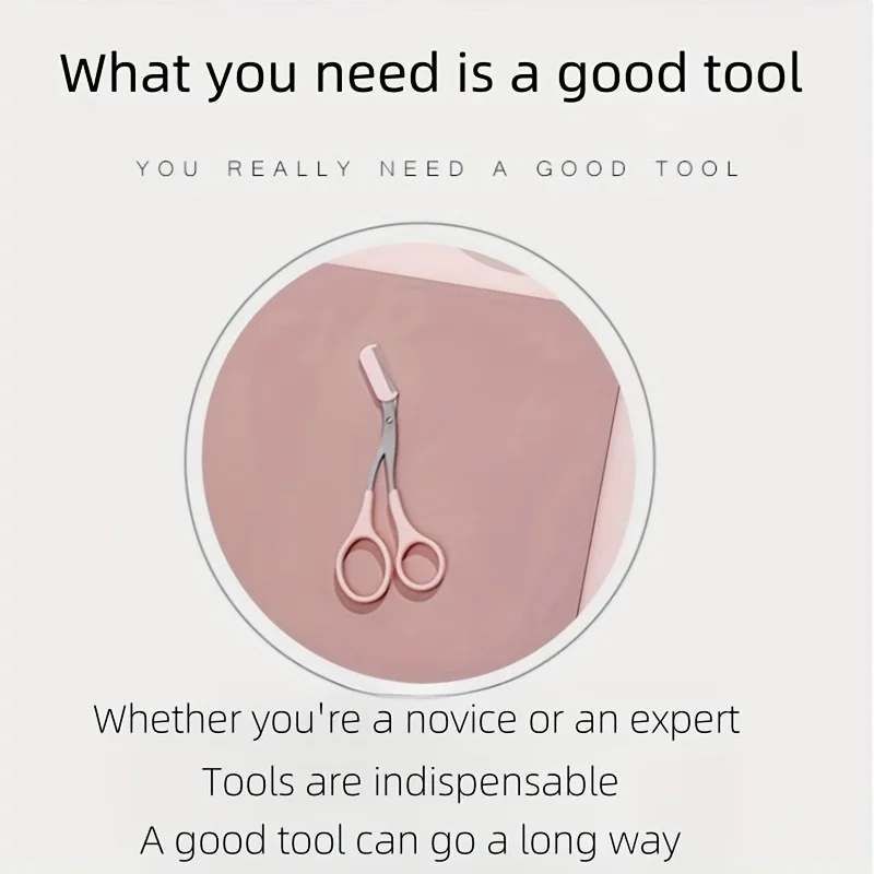 Precision eyebrow trimmer scissors with comb - a scratch free hair removal and shaping tool suitable for both men and women 3