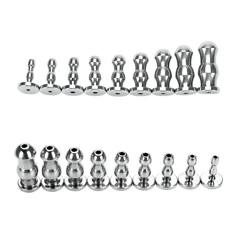 Urethral Dilator Silicone Urethral Dilator Penis Chastity Lock Metal Hollow Urethral Plug Sounding Rod Penis Dilator Urethral Sound Chastity Sex Toys for Men Catheter