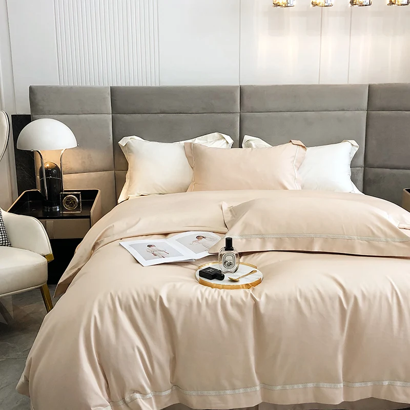 Waliicorners 100S Egyptian Long-staple Cotton Hotel Style Bedding Set Queen King Quilt Cover Bed Linen Pillow Shams Bedclothes 19 Sef6bb4ff9859402584a007f5b45bcf91n