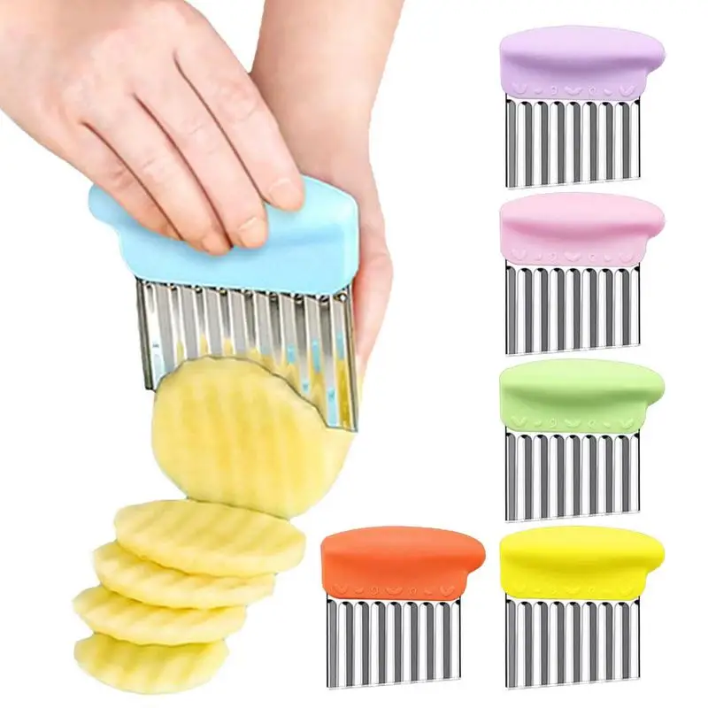 

Wavy Onion Potato Slicer Crinkle French Fries Salad Portable Kitchen Slicer For Pickle Chopper Cutting Knife Cutter For Veggie