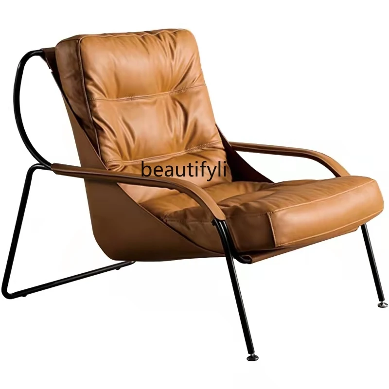 

Designer Single Small Couch Lazy Recliner Living Room Minimalist Wingback Chair Italian Light Luxury Leisure Chair furniture