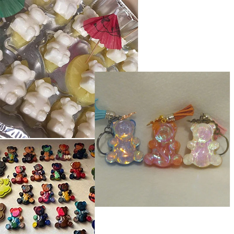 3D Cartoon Bär Kuchen Form Tier Cookie Silikon Form Für Backen Schokolade Süßigkeiten Küche Liefert Cupcake Dekorieren Schlüsselbund – Detail 1