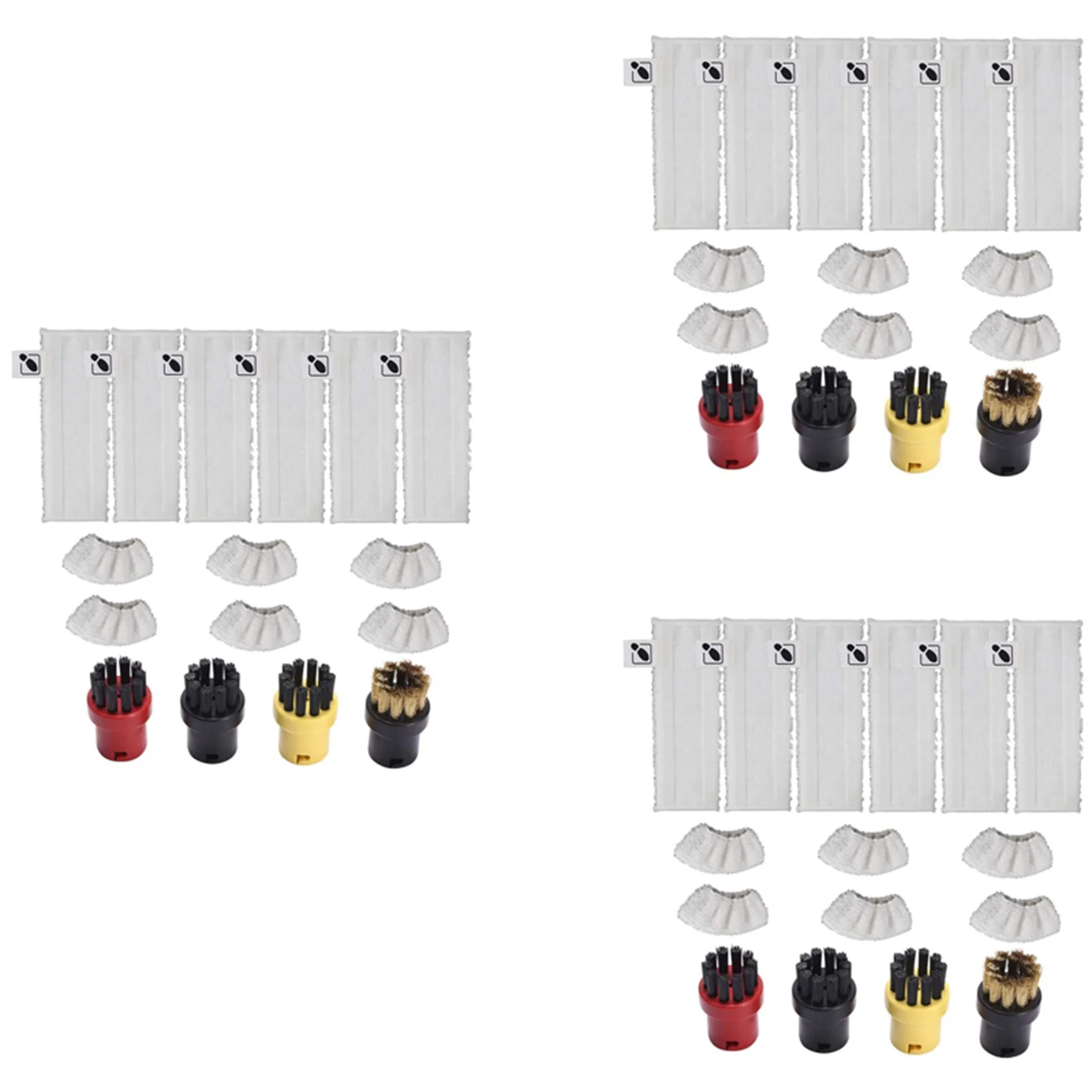 

18x Microfibre Floor Cloth Set Microfibre Cover Set Colour Round Brushes for EasyFix SC2 SC 3 SC4 SC5