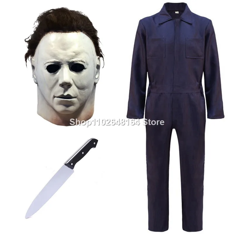 Halloween Michael Miles Killer Mask Cosplay Horror Bloody Latex Masks Helmet Carnival Masquerade Party Costume Props