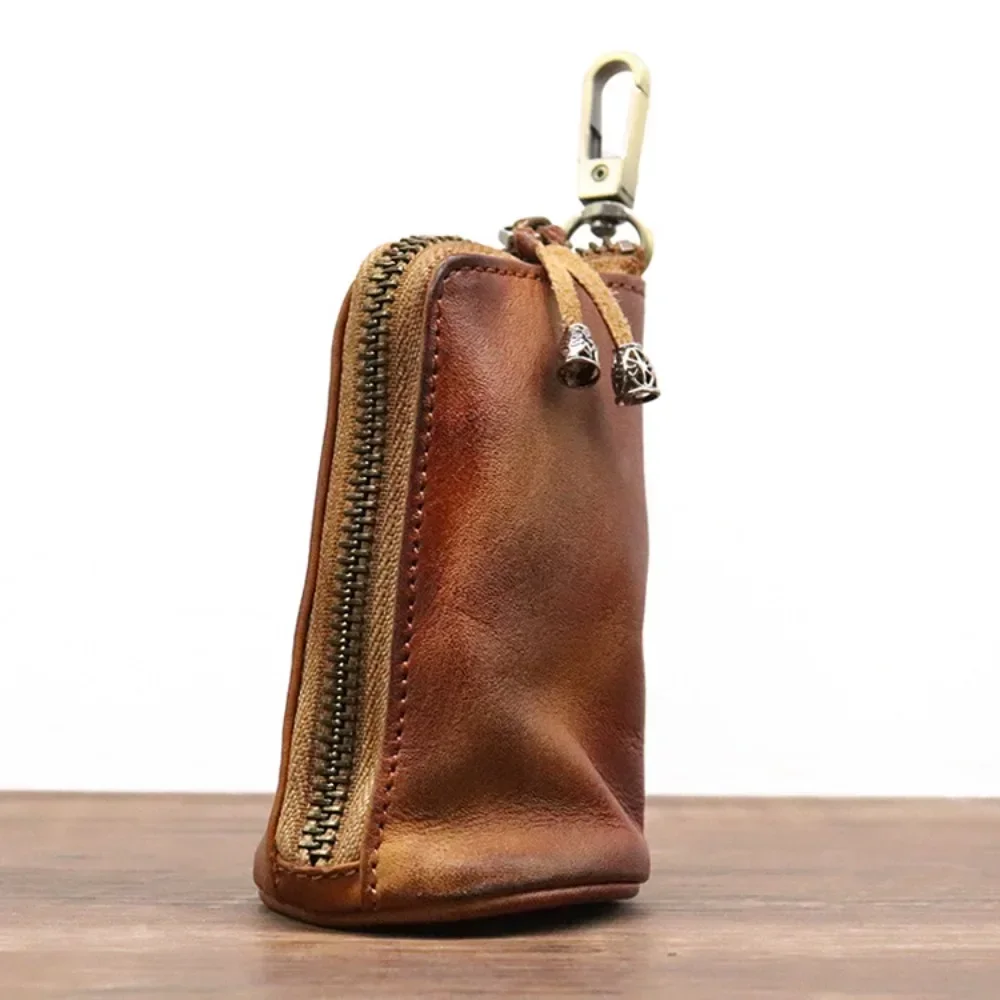 Key Organizer Key Case Key Purse Key Holder Men Genuine Leather Key Bag Key Chain Holder Double Pack Car