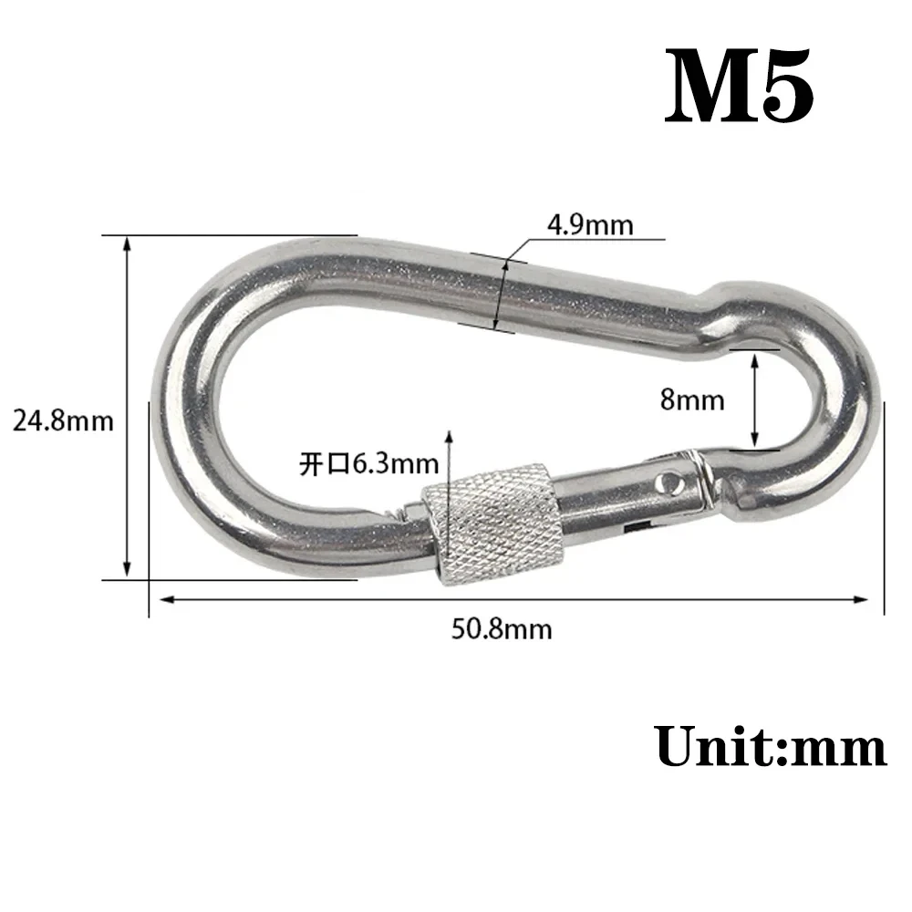 10 Pcs 5/32" Chain Hooks Quick Links,Screw Carabiner