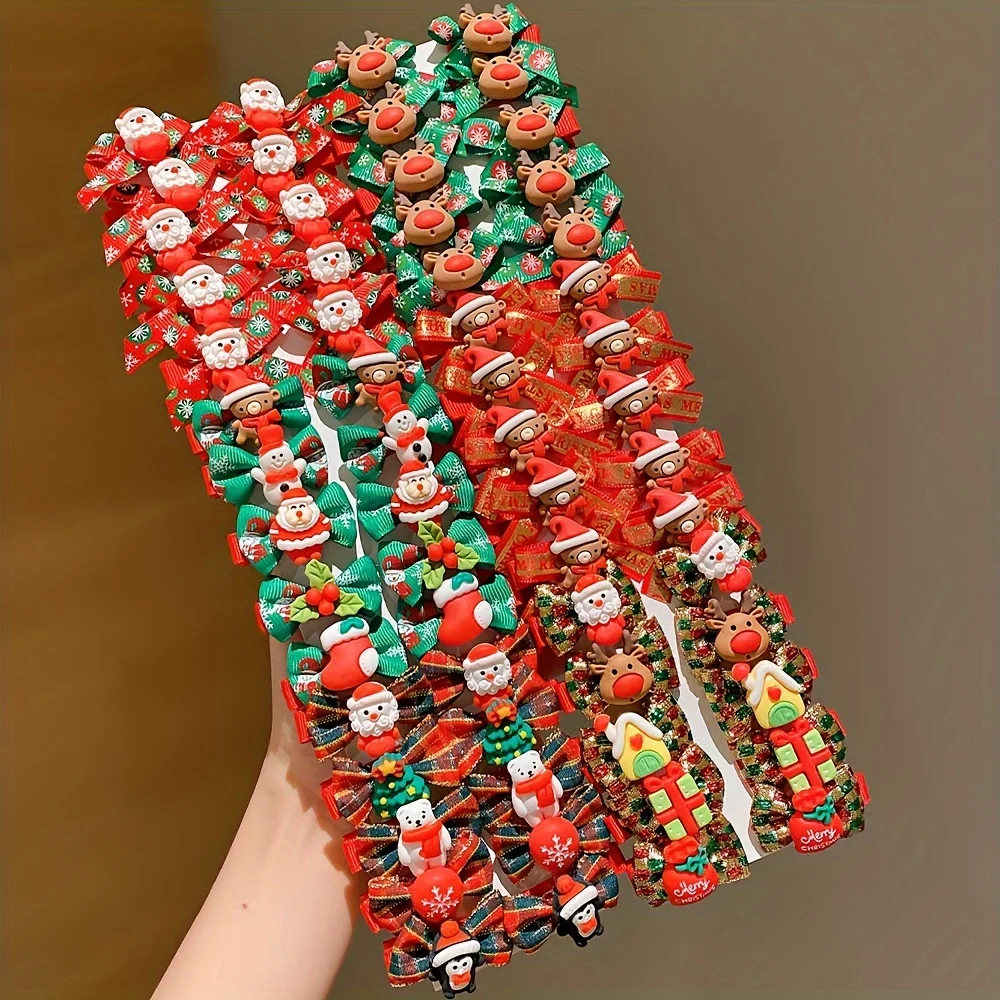 Christmas Cute Hairpin 10pcs Sweet and Versatile hair clips,hair accessories