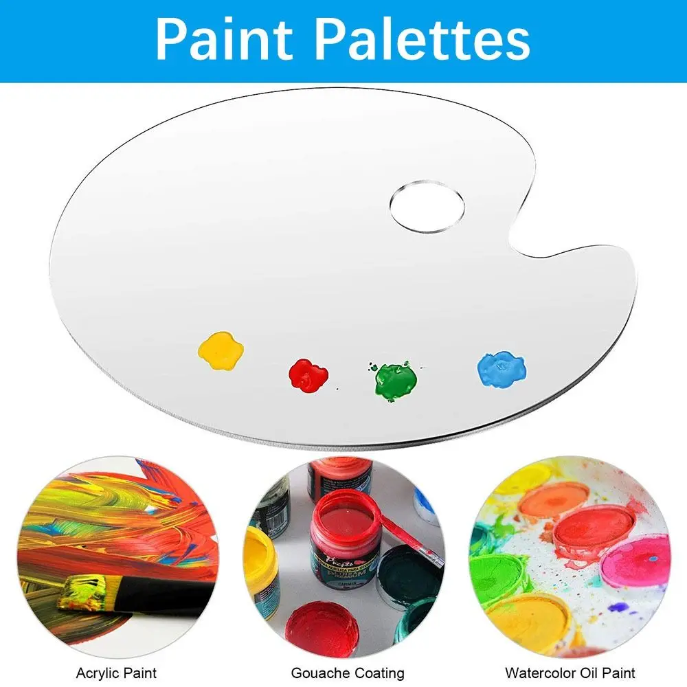 Paint Tray Color Palette Watercolor Palette Acrylic Transparent Paint Tray Palettes Painting Pigment Pallet Gouache Drawing Supplies