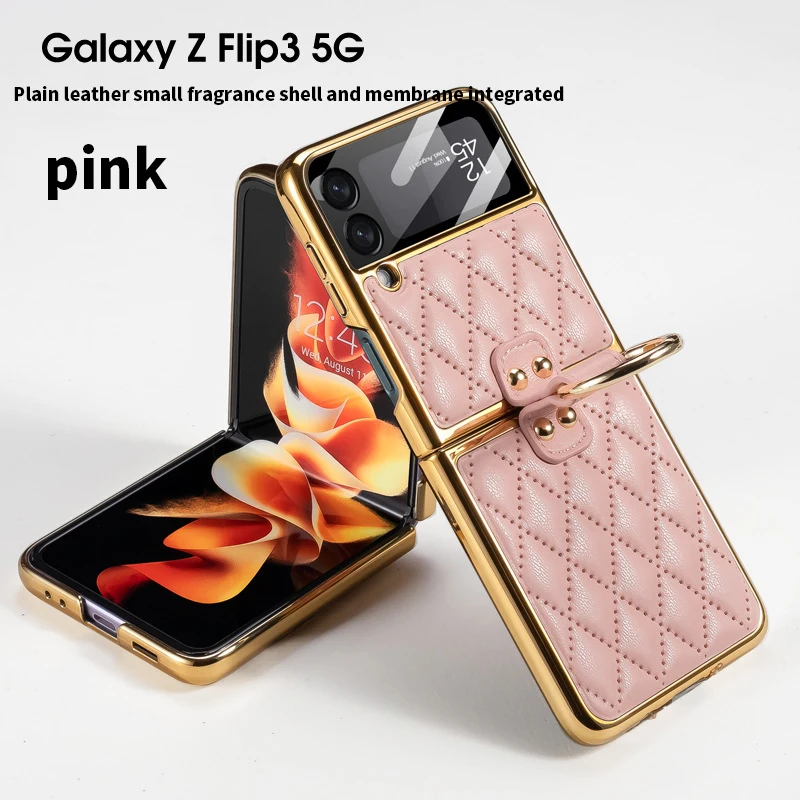 Phone case for Samsung Galaxy Z Flip 5G PU Leather Hard cover