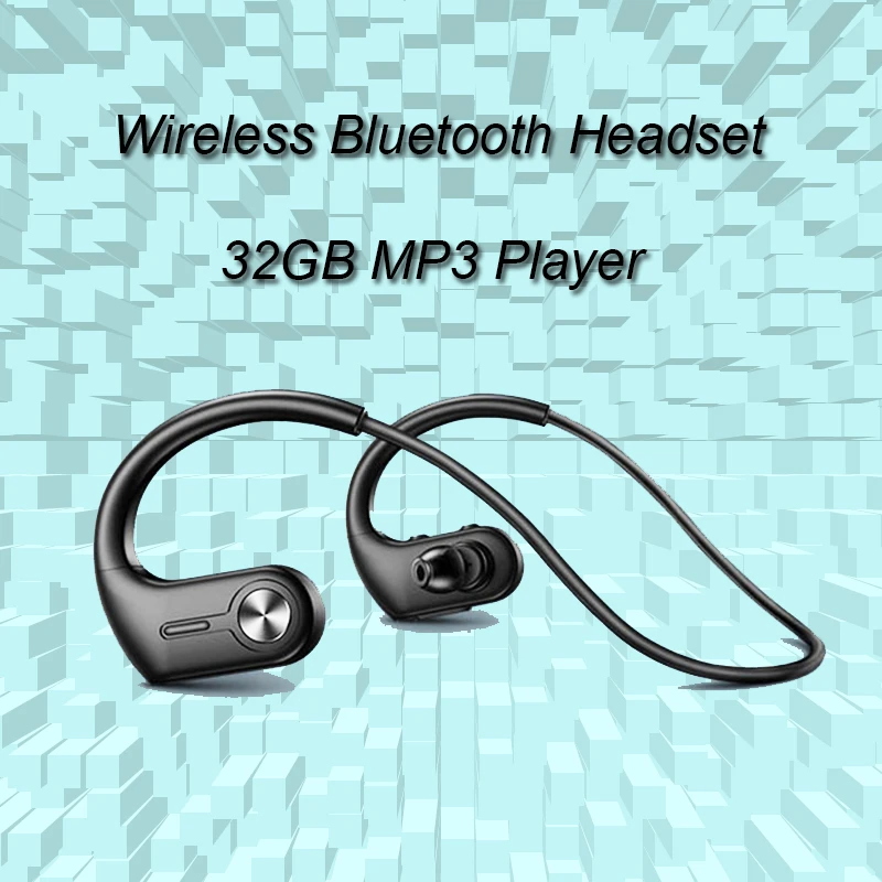 003 MP3 Player Wireless Headset Bluetooth Headphone Stereo Sport Earphone 32G Music Player
