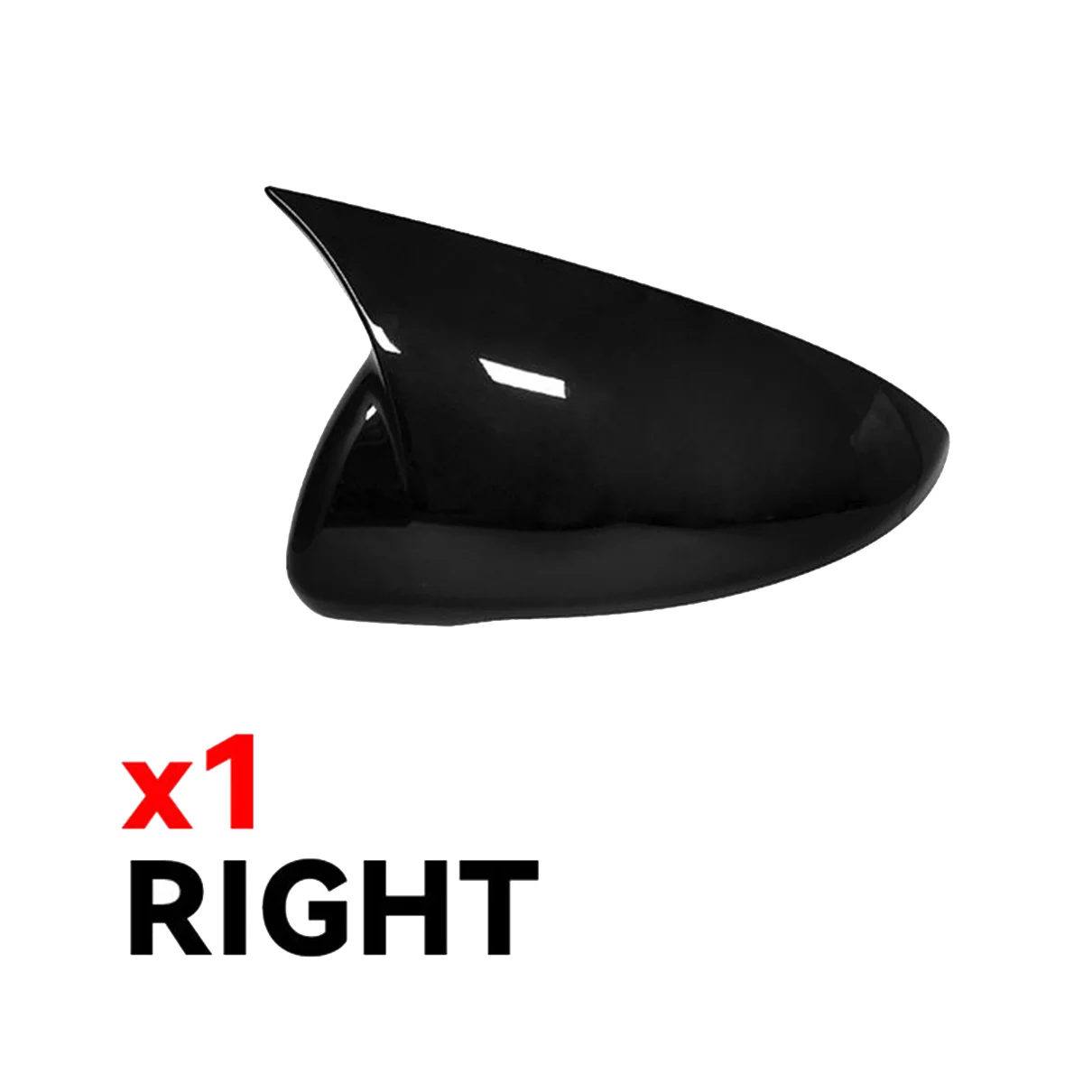 1Pair Rearview Mirror Cover for Kia Forte K3 Cerato-Mirror Modified Ox Horn Shell Sticker Bright Black