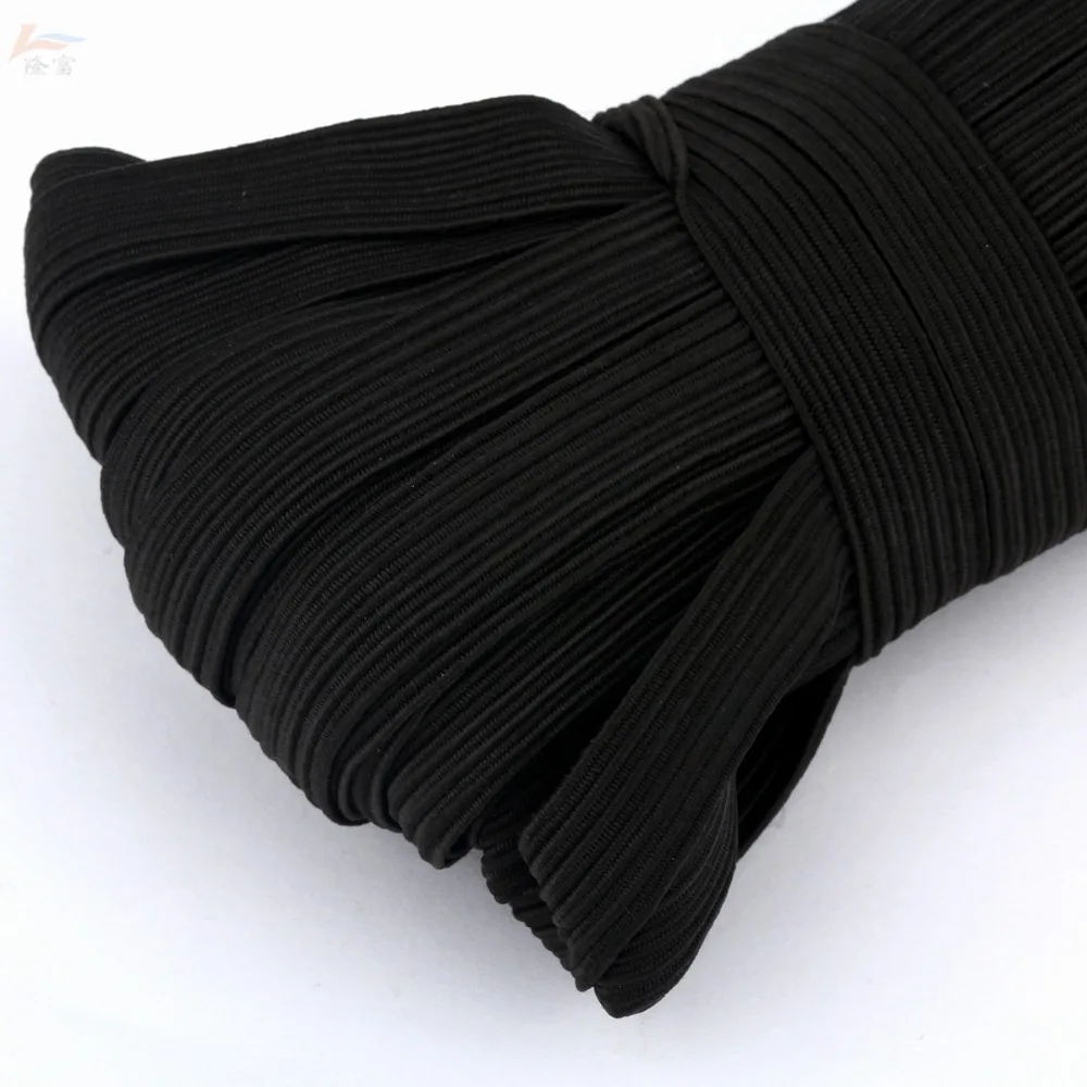 3/4/5/6/8/10MM Weiß/Schwarz Flache Elastische Bänder Elastisches Gummiband für Hochzeiten und Kleidung Elastisches Band für DIY-Näharbeiten Dehnbares Seil Zubehör – Detail 12