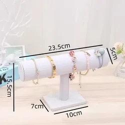 Elegant Jewelry Display Stand for Necklaces, Bracelets, Watches, and More (White)