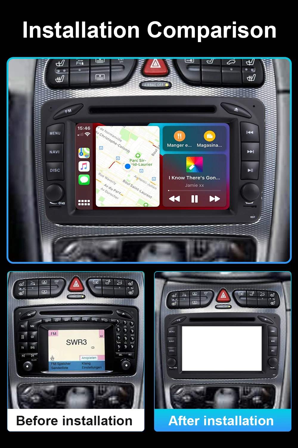 Android Car Radio DVD Player For Mercedes-Benz W209 1998-2004 Touch Screen Car G