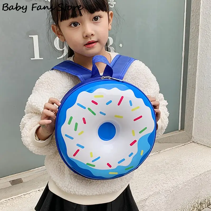 

Радужный школьный ранец с пончиками для мальчиков и девочек, круглый рюкзак, детский рюкзак с десертами, милые сумки для книг, Детские плечевые сумки, рюкзаки, Новинка