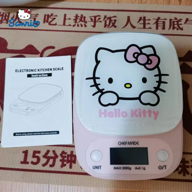 

Sanrio Hello Kitty Cinnamoroll Kawaii Anime Figure Kitchen Diy Baking Pastry Food Electronic Scale Accurate 0.1g Life Supplies