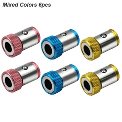 Enhanced Magnetic Ring Screwdriver Bit Holder with Strong Magnetizer and Removable Adapter (Magnetic Ring 6pc)