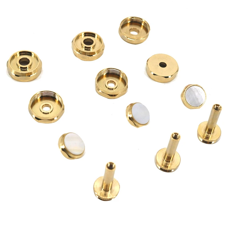 

12Pcs Small Button Trumpet Piston Buckle Brass Portable Musical Trumpet Tool Instrument Replacement