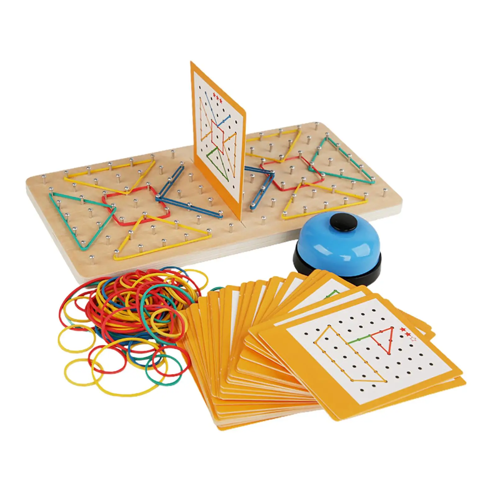 

Rubber Band Geoboards Montessori Wooden Geometric Pegboard Graphical Educational Mathematics Material for Children Boys Girls