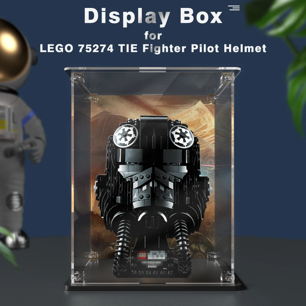 

Acrylic Display Box for Lego 75274 TIE Fighter Pilot He Dustproof Clear Display Case Model Toy Show Box (Lego Set not Included）