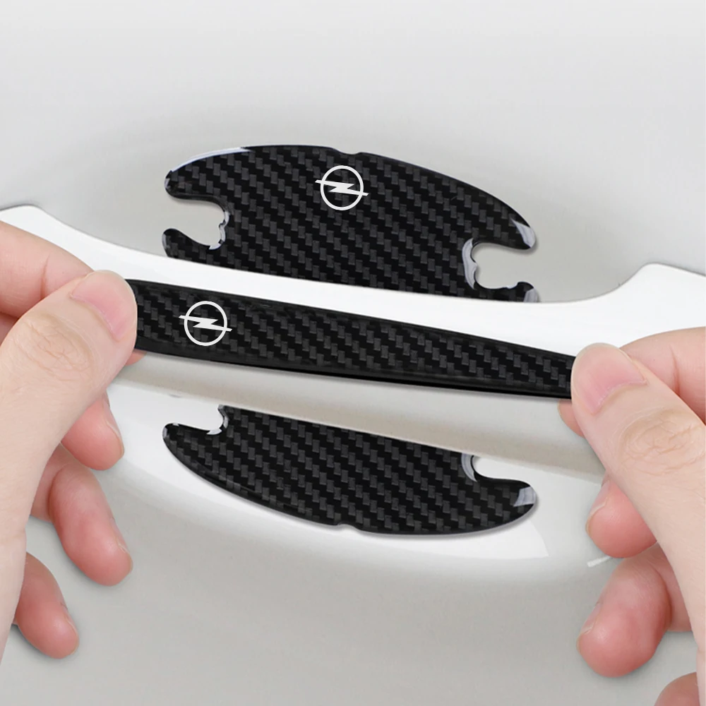 8 Pcs Car Door Bowls Handle Protective Sticker Auto Accessories For Opel Astra H J G K Insignia Corsa C D Vectra C B Meriva a door handle sticker car sticker protector