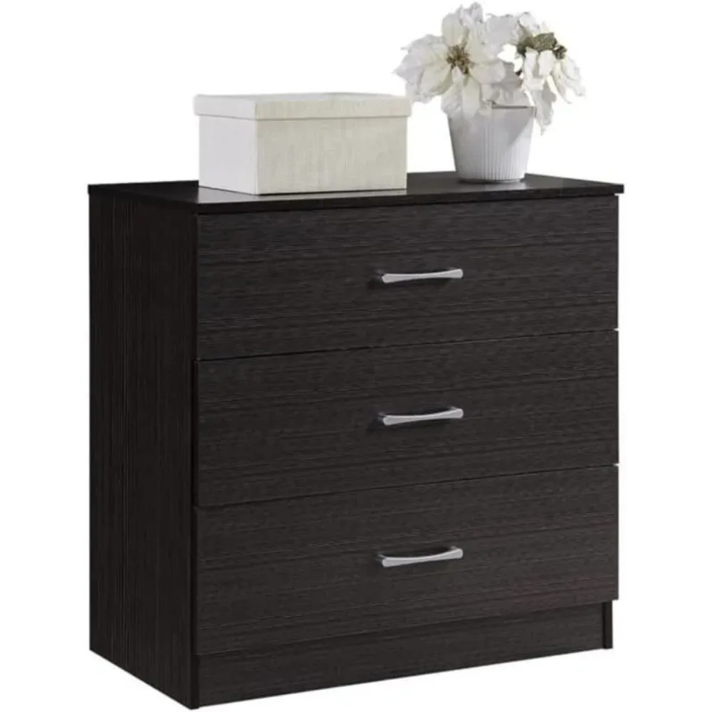 Contemporary 3/8 Drawer Double Bedroom Dresser in White with Modern Silver Color Bar Handles 6