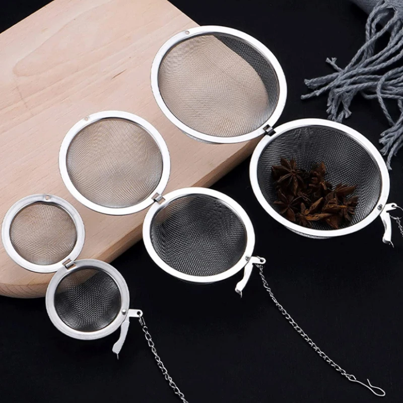 Stainless Steel Tea Infuser Sphere Locking Spice Tea Ball Strainer Mesh Infuser Filter Strainers Kitchen Accessories tea infuser