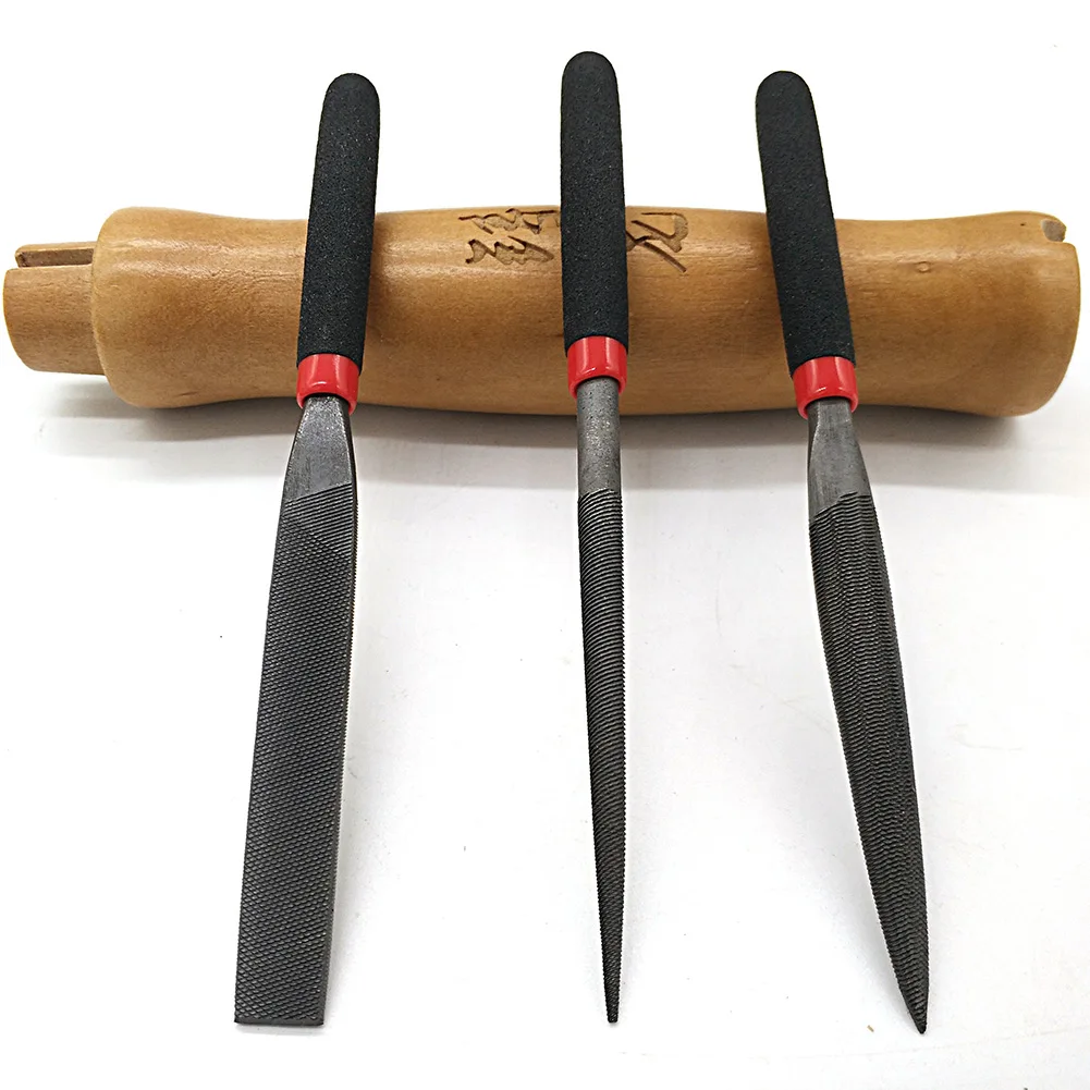 

3pcs/set Files Hand Operated Tools Model Files Reliable Flat &Half &Round Files For Hardened Steel Tools