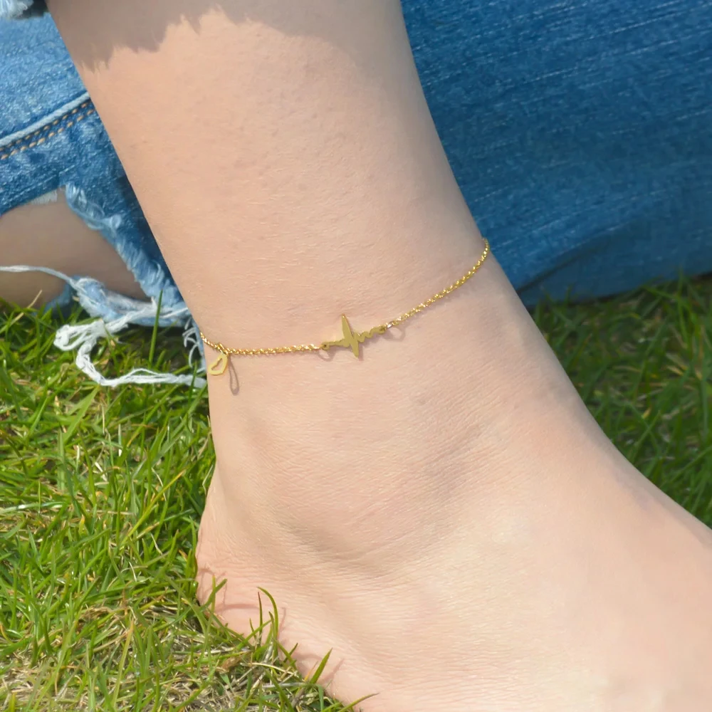 Chaine De Cheville Femme Bracelet De Cheville En Acier Inoxydable