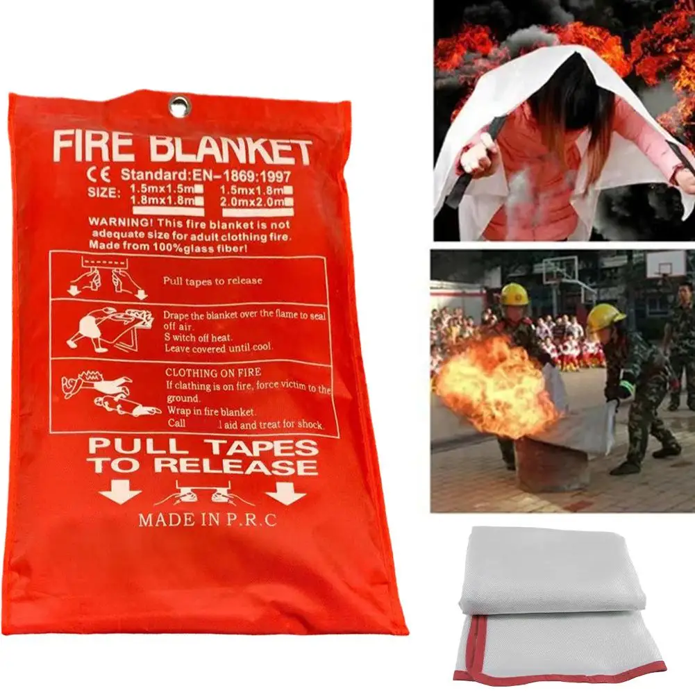 Fire Blanket for Emergency Survival, Fire Flame Retardant, Fire Shelter, Safety Cover, Fiberglass Cloth, Emergency Survival Tool